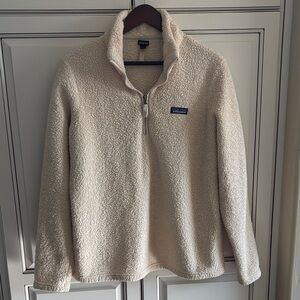 Patagonia Los Gatos Sherpa Fleece Pullover 1/4 Zip Cream Cozy 25235 Women’s XL